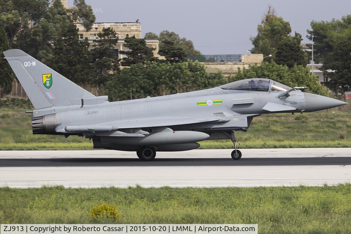 ZJ913, 2004 Eurofighter EF-2000 Typhoon FGR4 C/N 0047/BS004, Runway 13