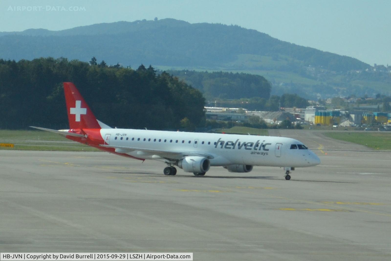 HB-JVN, 2009 Embraer 190LR (ERJ-190-100LR) C/N 19000285, Helvetic Embraer ERJ-190-LR