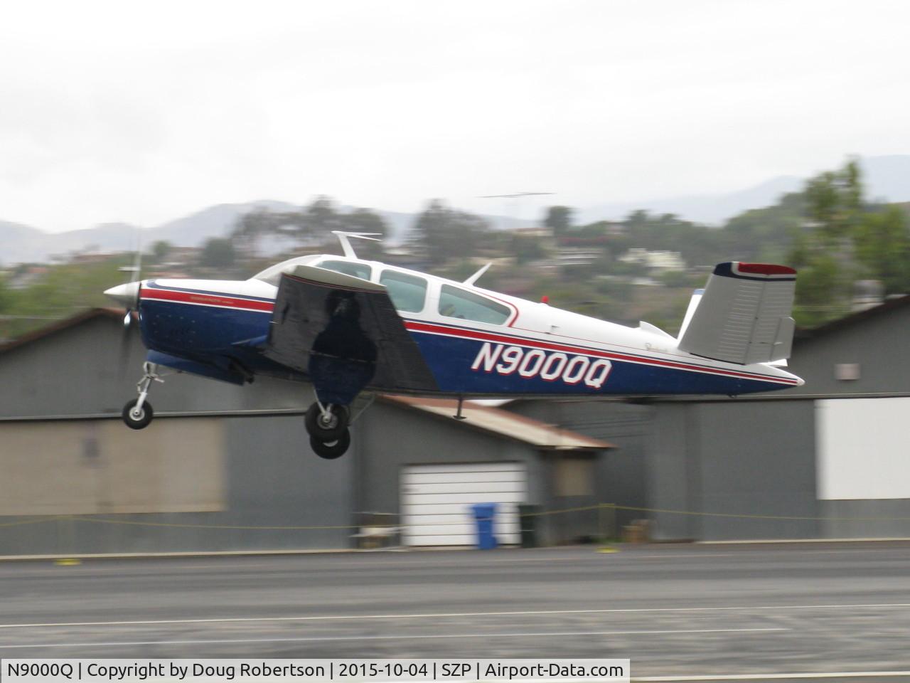 N9000Q, 1969 Beech V35A Bonanza C/N D-9000, 1969 Beech V35A BONANZA, Continental IO-520-B 285 Hp, Nebraska visitor, takeoff climb Rwy 22