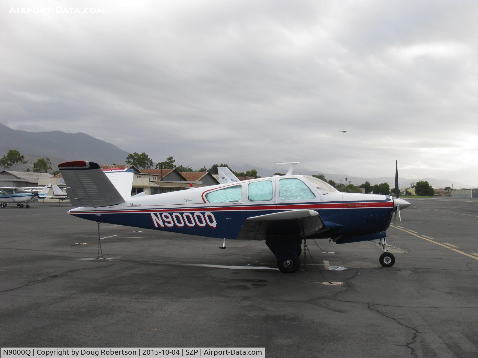 N9000Q, 1969 Beech V35A Bonanza C/N D-9000, 1969 Beech V35A BONANZA, Continental IO-520-B 285 Hp, on transient line-Nebraska visitor