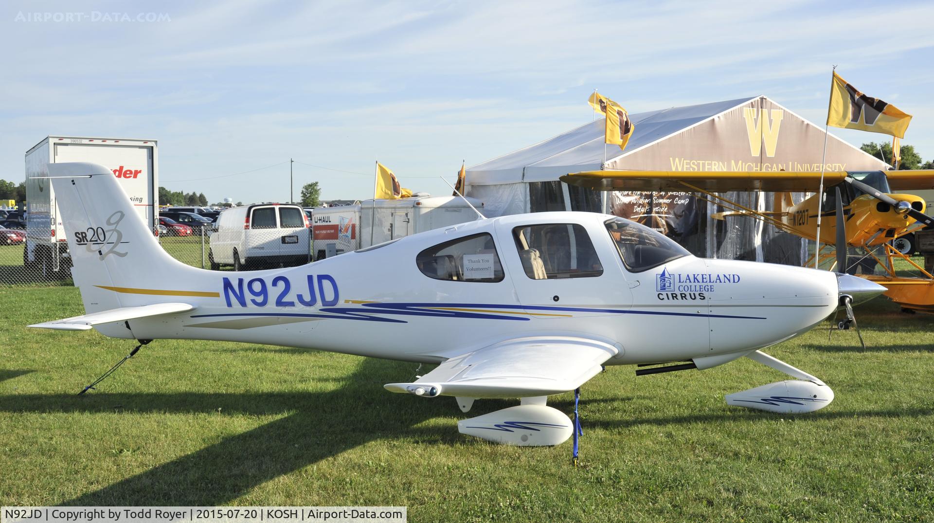 N92JD, 2004 Cirrus SR20 G2 C/N 1468, Airventure 2015