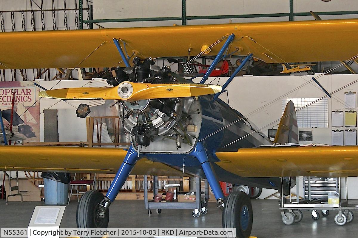 N55361, 1941 Boeing A75N1(PT17) C/N 75-1795, At Owls Head Transportation Museum