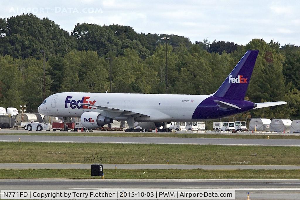 N771FD, 1990 Boeing 757-222 C/N 24799, At Portland Jetport ME