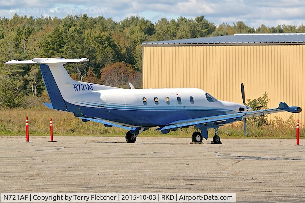 N721AF, 2006 Pilatus PC-12/47 C/N 721, At Knox County Airport in Maine