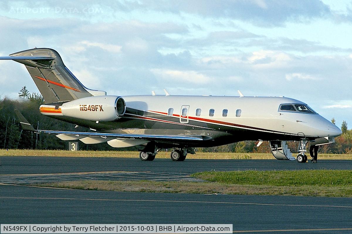 N549FX, 2012 Bombardier Challenger 300 (BD-100-1A10) C/N 20374, At Hancock County / Bar Harbor Airport