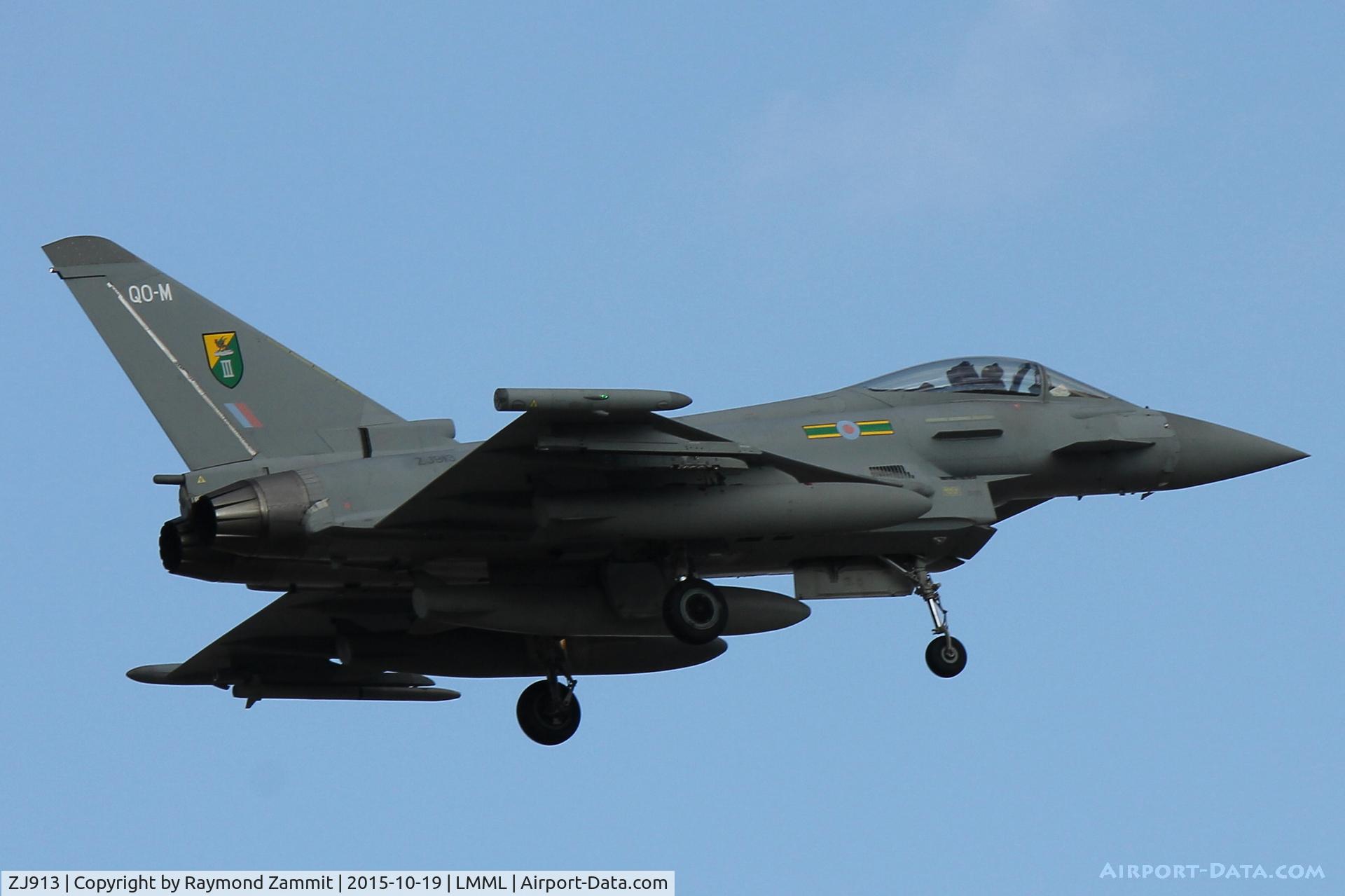 ZJ913, 2004 Eurofighter EF-2000 Typhoon FGR4 C/N 0047/BS004, Eurofighter EF-2000 Typhoon FGR4 ZJ913/Q-OM of No3 Squadron Royal Air Force