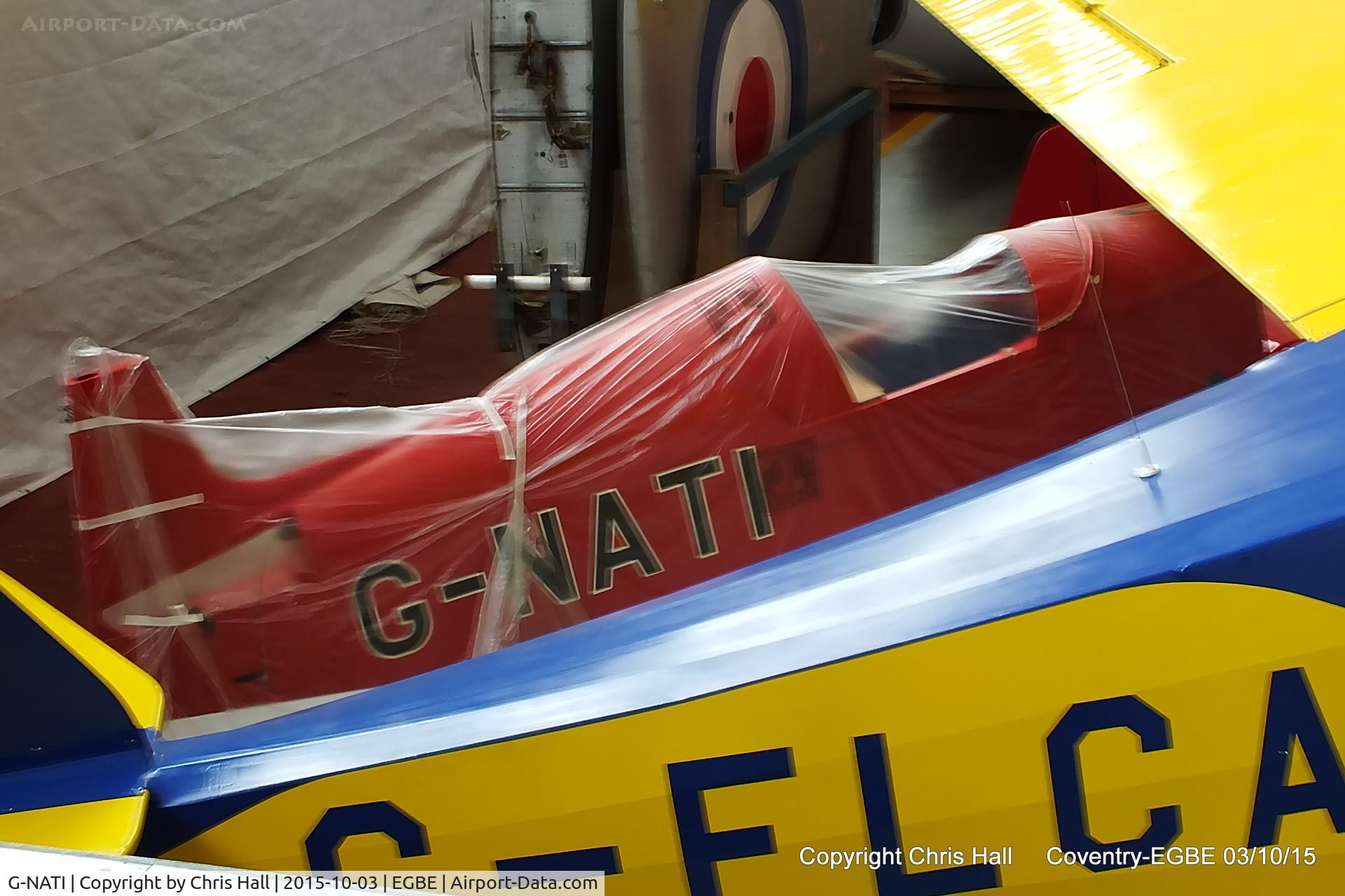 G-NATI, 2013 Corby CJ-1 Starlet C/N PFA 134-12631, in the Airbase hangar