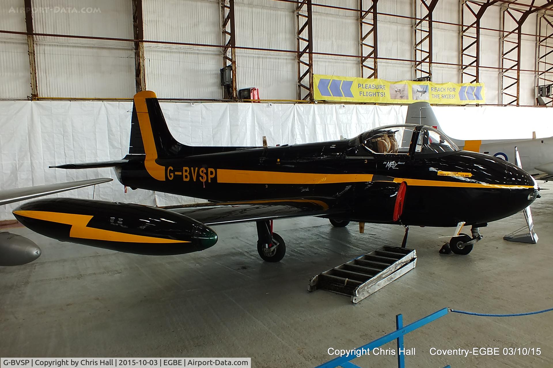 G-BVSP, 1959 Hunting P-84 Jet Provost T.3A C/N PAC/W/6327, Aviation Heritage Ltd