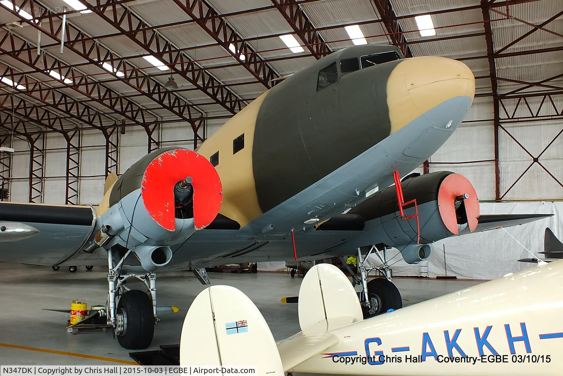 N347DK, 1944 Douglas DC-3A-467 (C-47B) C/N 16072/32820, in the Airbase hangar