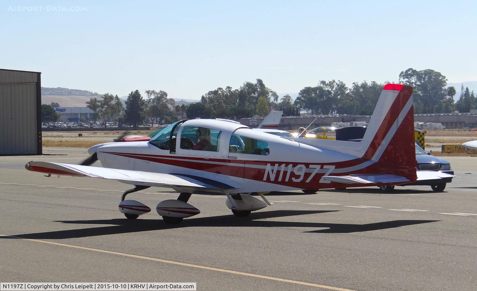 N1197Z, 1993 American General AG-5B Tiger C/N 10151, California-based 1993 American Acft Crop AG5B taxing out for departure at Reid Hillview Airport, San Jose, CA.
