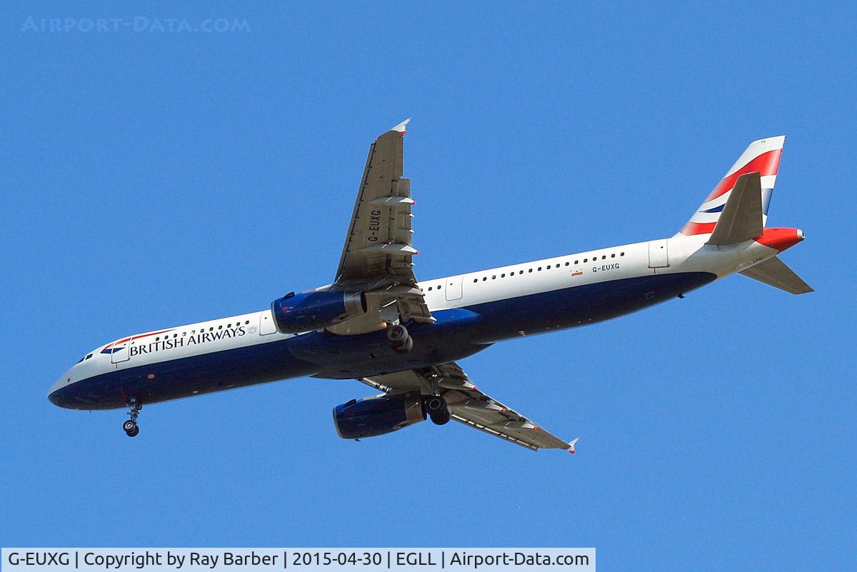G-EUXG, 2004 Airbus A321-231 C/N 2351, Airbus A321-231 [2351] (British Airways) Home~G 30/04/2015. On approach 27R.