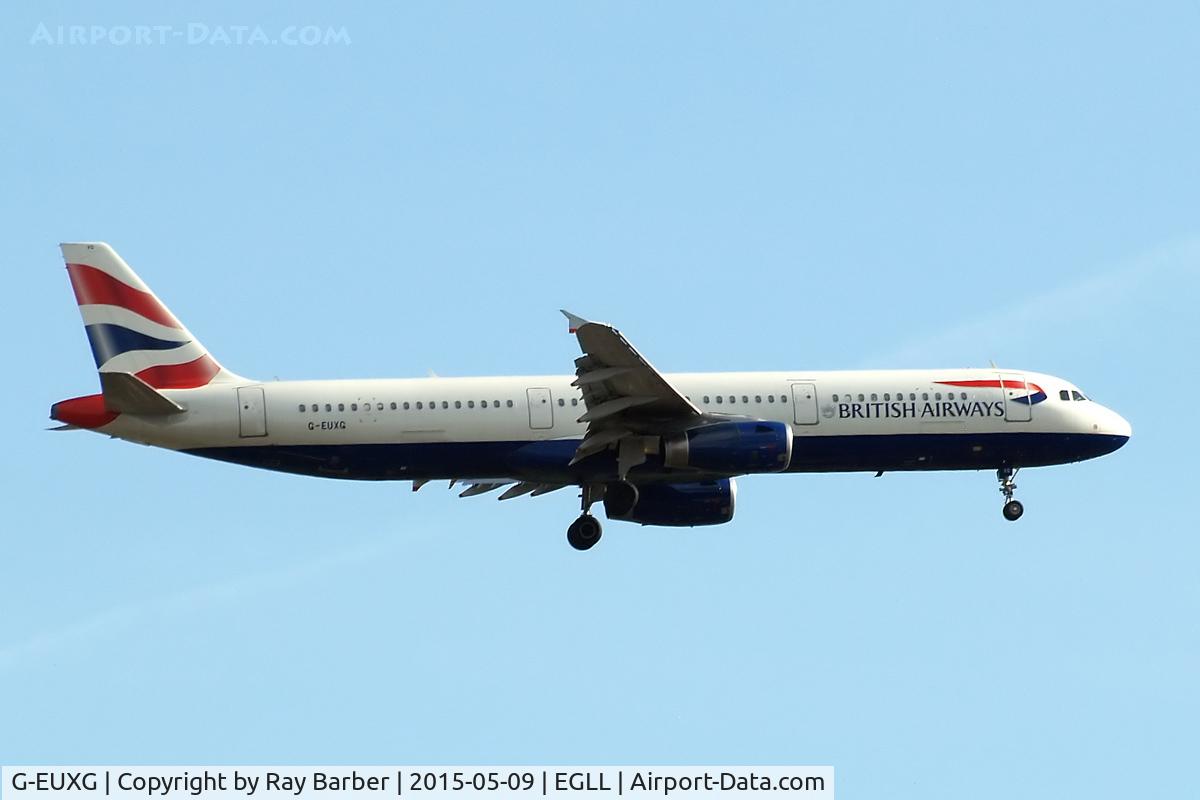 G-EUXG, 2004 Airbus A321-231 C/N 2351, Airbus A321-231 [2351] (British Airways) Home~G 09/05/2015. On approach 27L.