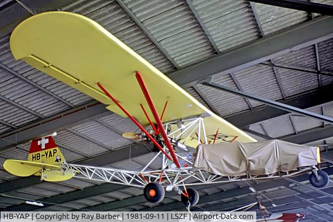 HB-YAP, 1975 Breezy RLU-1 C/N 5537/2, Roloff RLU-1 Breezy [5537] Birrfeld~HB 11/09/1981. From a slide. Second use of construction number.