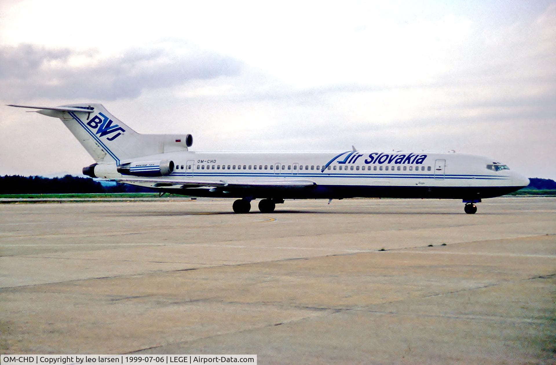 OM-CHD, 1972 Boeing 727-230 C/N 20526, Girona Spain 6.7.99