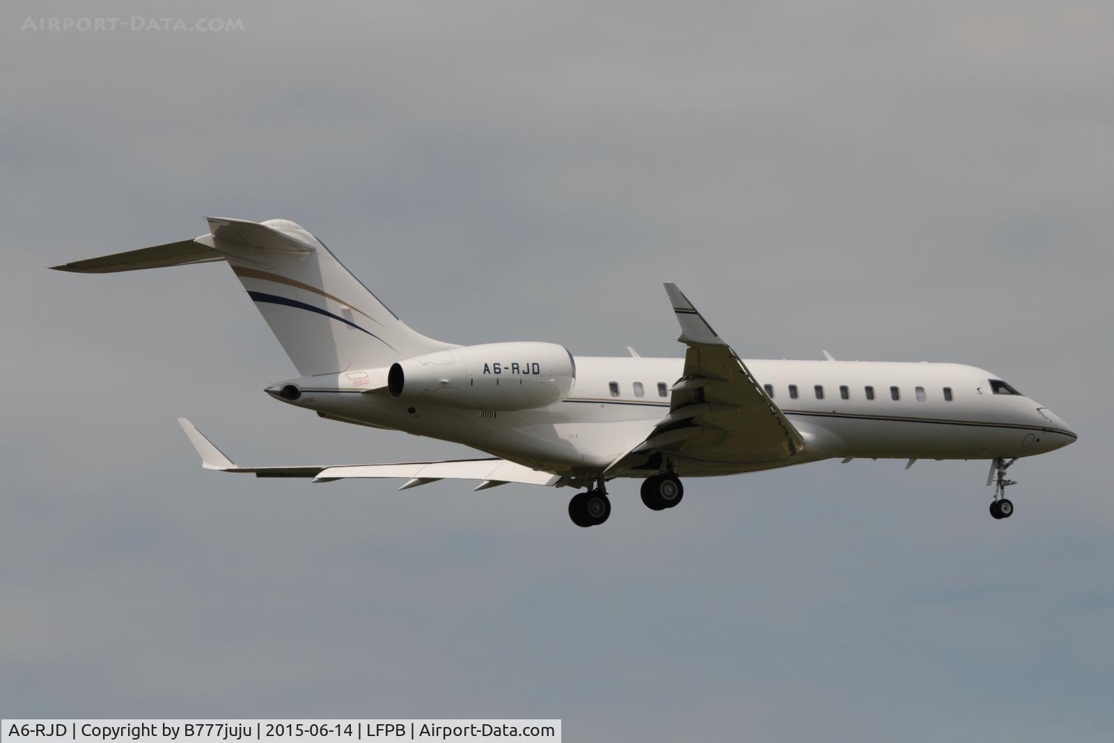 A6-RJD, 2014 Bombardier BD-700-1A10 Global 6000 C/N 9621, at Le Bourget