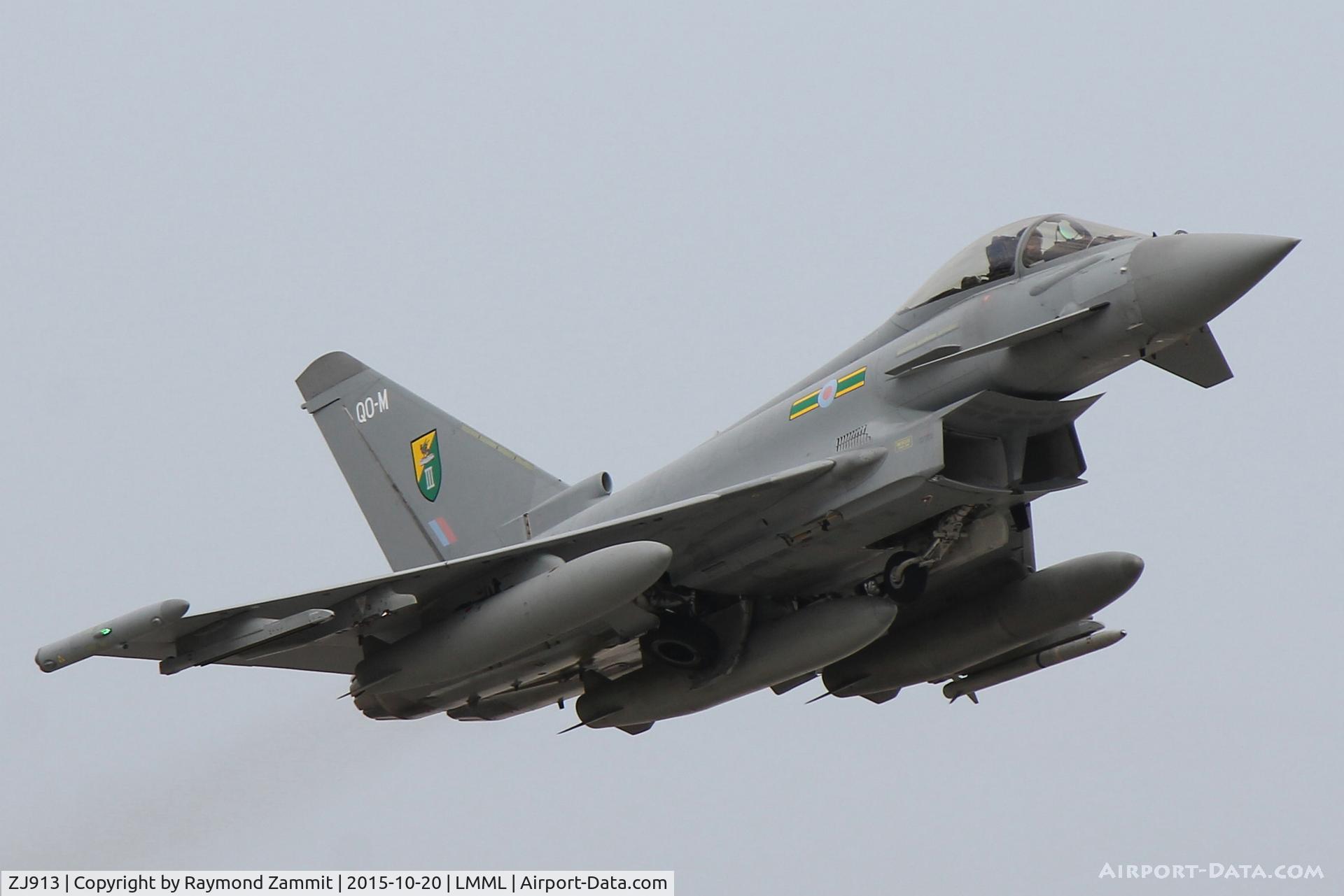 ZJ913, 2004 Eurofighter EF-2000 Typhoon FGR4 C/N 0047/BS004, Eurofighter EF2000 Typhoon FGR4 ZJ913 QO-M of No3 Sqd RAF
