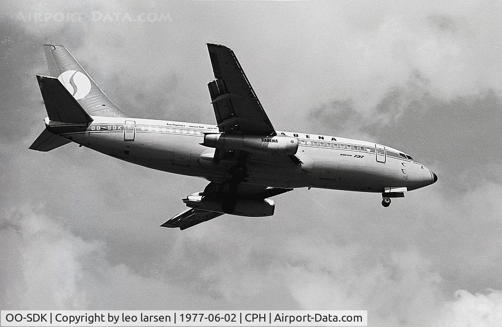 OO-SDK, 1975 Boeing 737-229C C/N 20916, Copenhagen 2.6.77