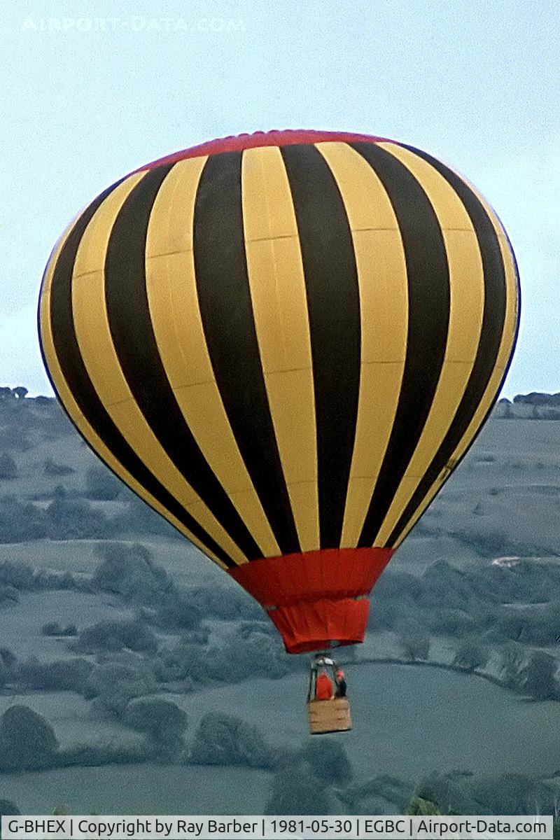 G-BHEX, 1979 Colt Balloons 56A C/N 056, Colt 56A HAFB [056] Cheltenham Racecourse~G 30/05/1981. From a slide.
