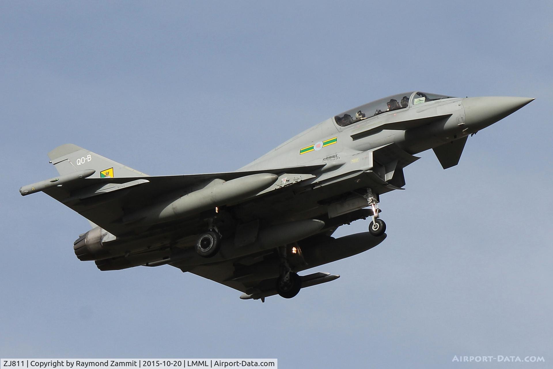 ZJ811, 2005 Eurofighter EF-2000 Typhoon T3 C/N 0049/BT012, Eurofighter EF-2000 Typhoon T3 ZJ811/QO-B 3 Sqd RAF
