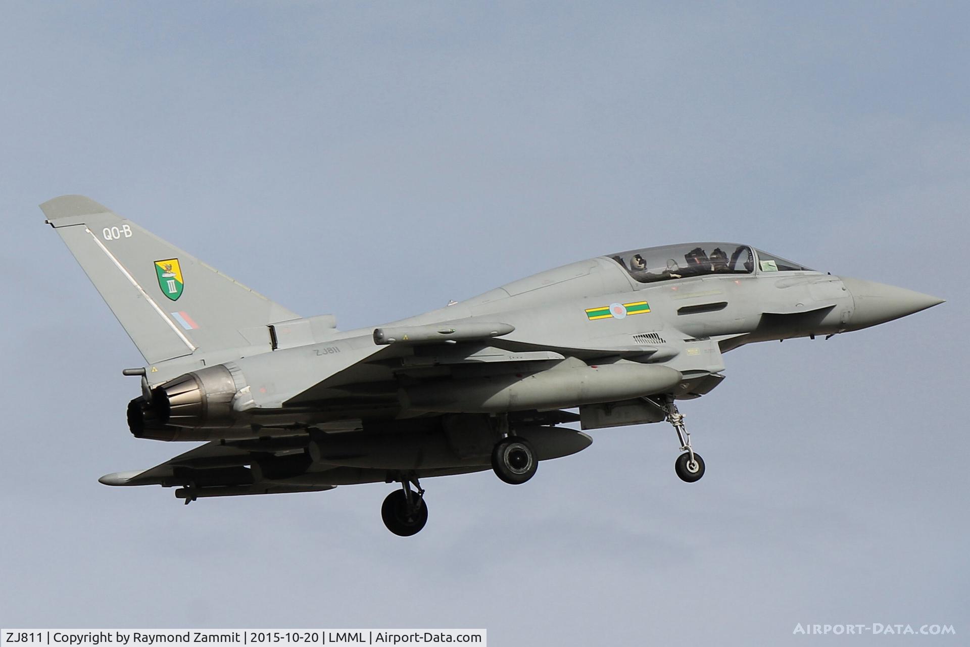 ZJ811, 2005 Eurofighter EF-2000 Typhoon T3 C/N 0049/BT012, Eurofighter EF-2000 Typhoon T3 ZJ811/QO-B 3 Sqd Royal Air Force