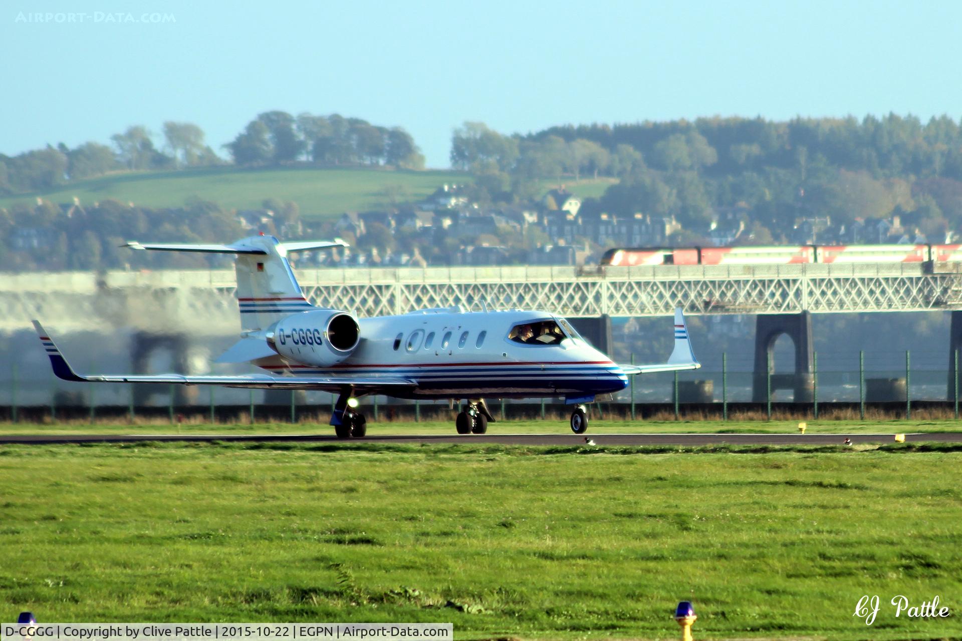 D-CGGG, 2001 Learjet 31A C/N 31A-227, Take-off roll at Dundee Riverside Airport EGPN