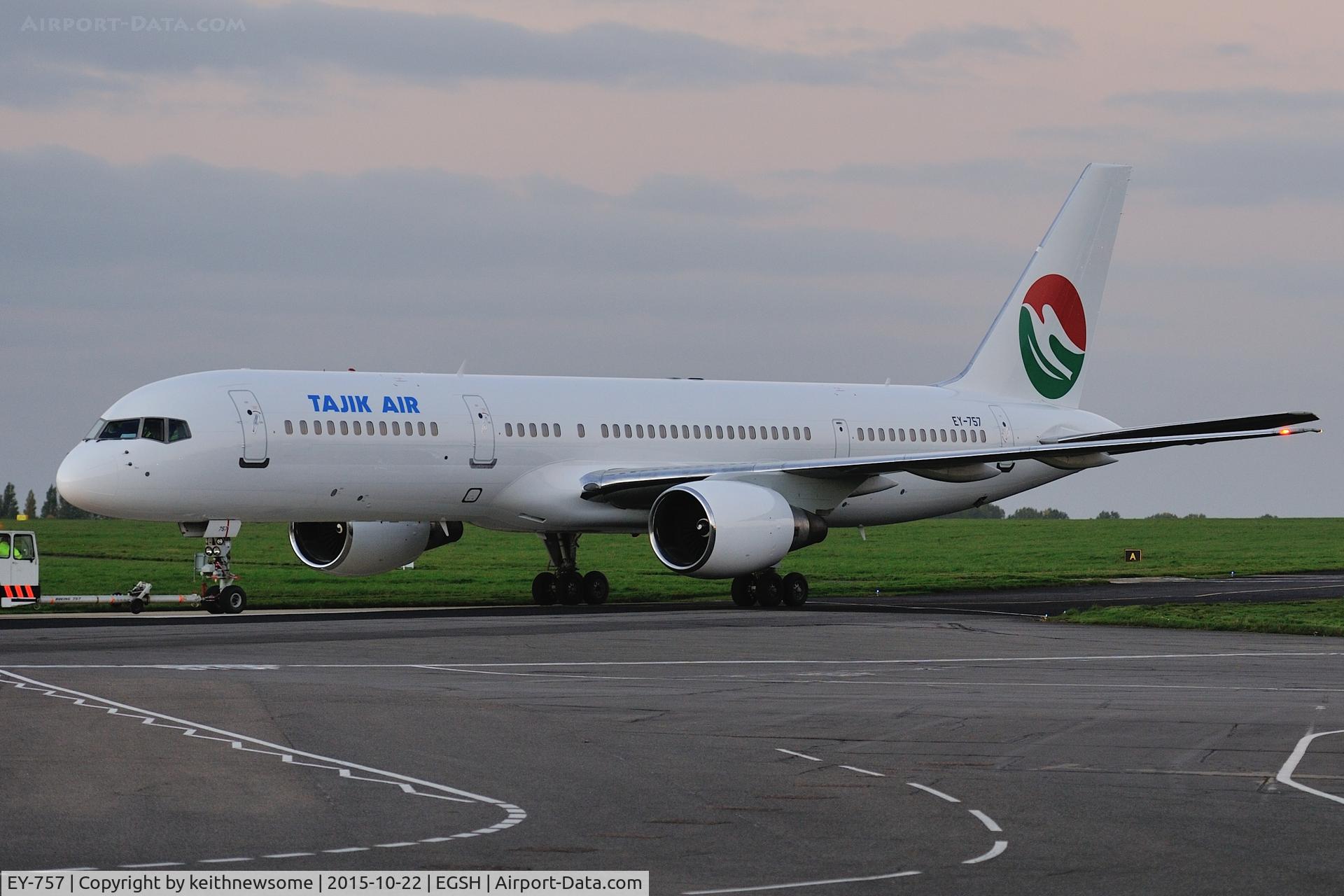 EY-757, 1999 Boeing 757-200 C/N 30338, Leaving spray shop.