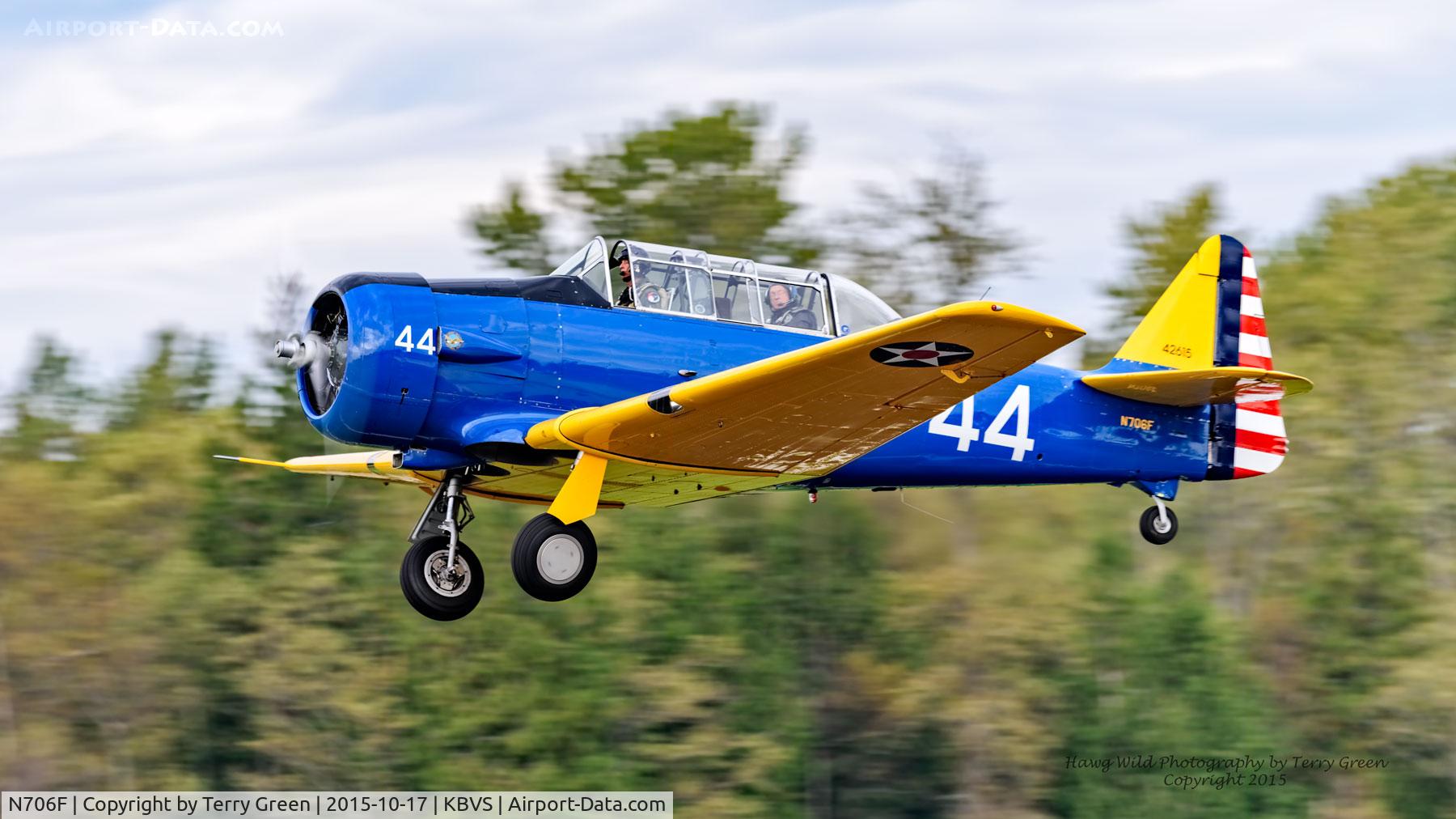 N706F, North American AT-6F C/N 121-42615, Final 2015 Heritage Flight Museum Fly Day