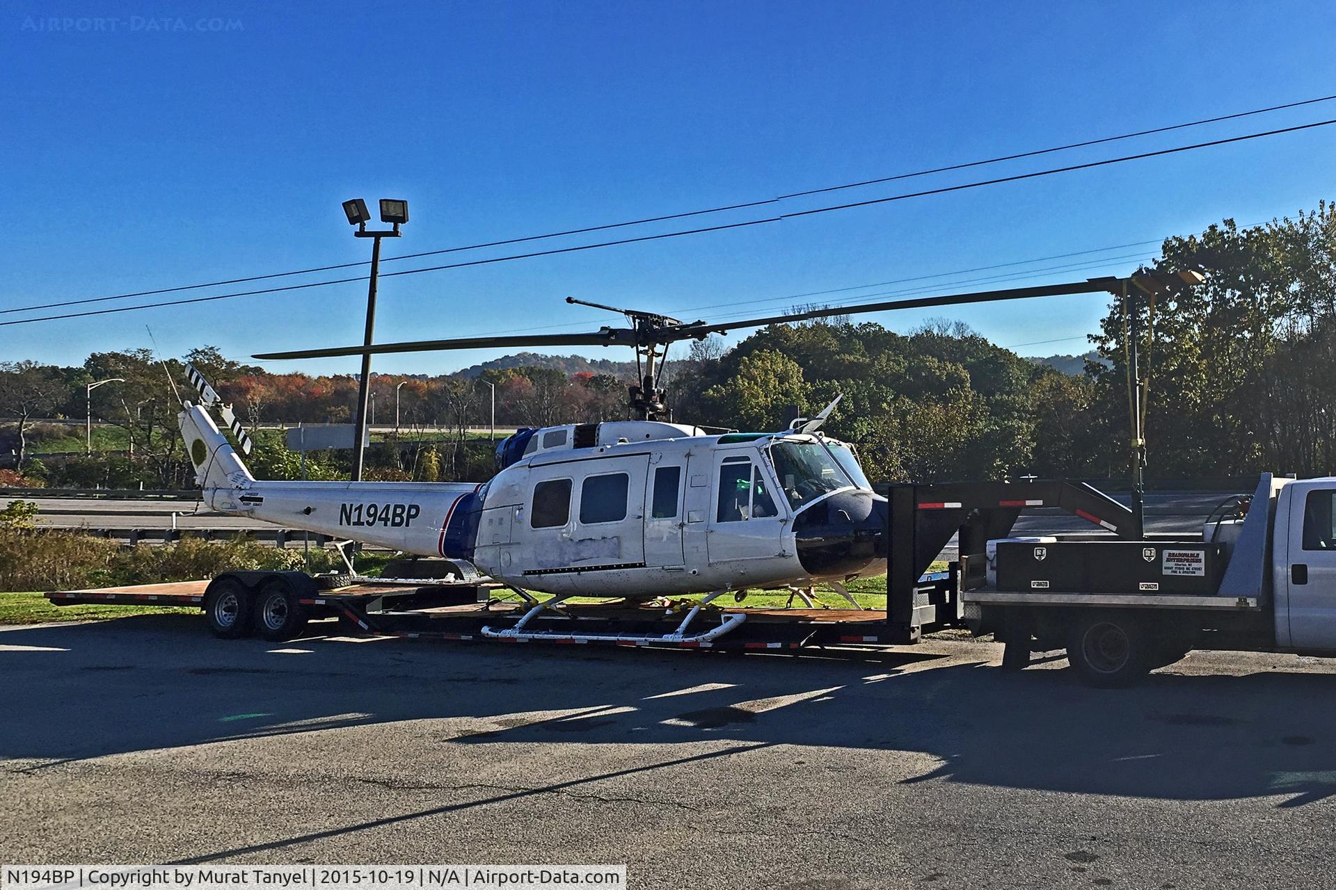 N194BP, 1967 Bell UH-1H Iroquois C/N 9618, Found at a hotel parking lot on my way to work.