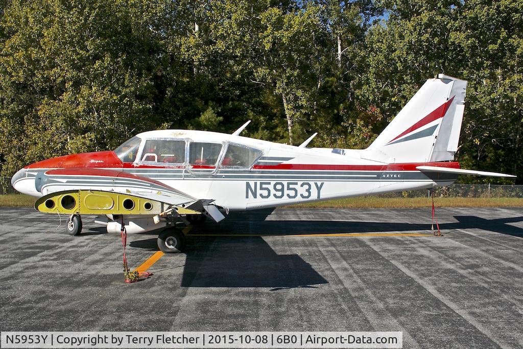 N5953Y, 1965 Piper PA-23-250 C/N 27-3120, At Middlebury State Airport , Vermont