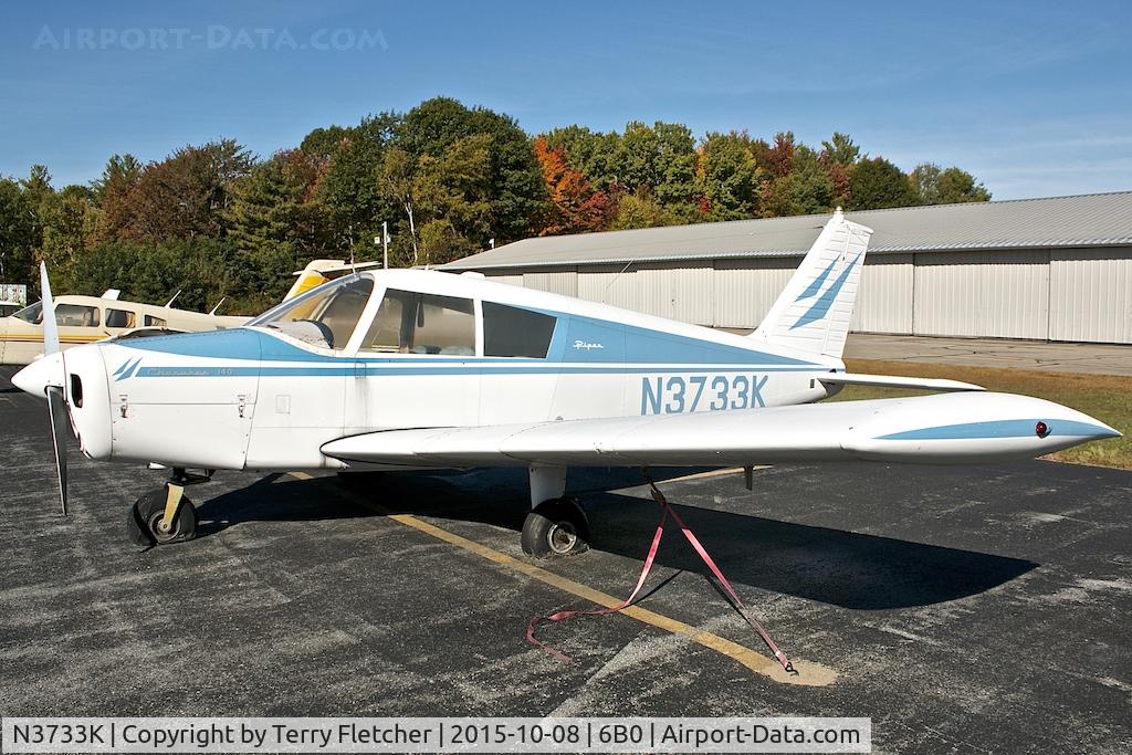 N3733K, 1967 Piper PA-28-140 C/N 28-23711, At Middlebury State Airport , Vermont