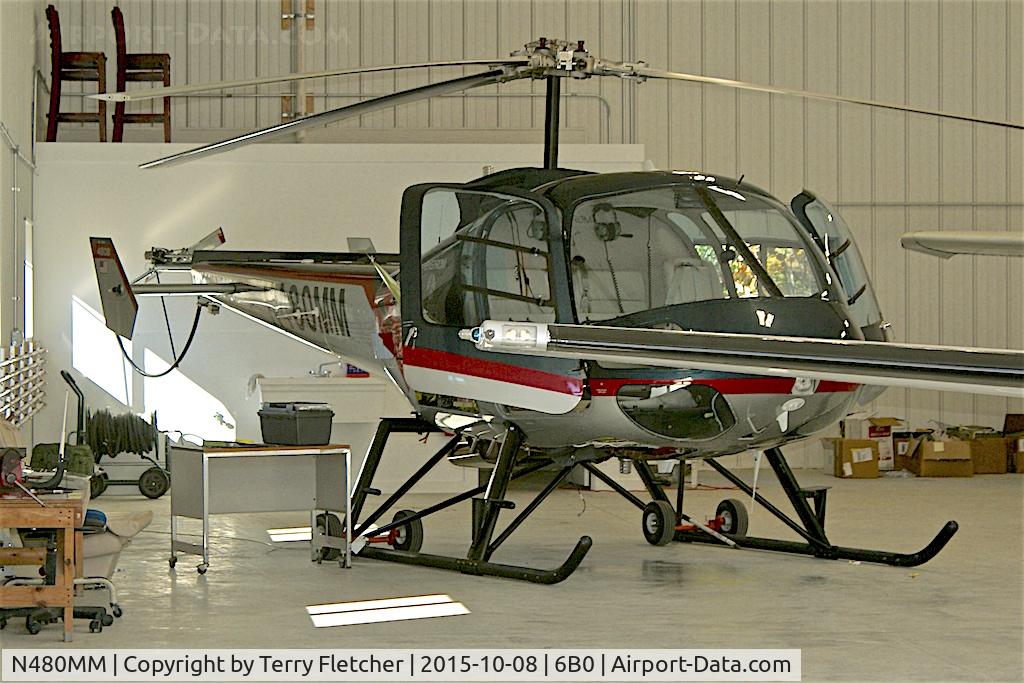 N480MM, 2001 Enstrom 480 C/N 5040, At Middlebury State Airport , Vermont