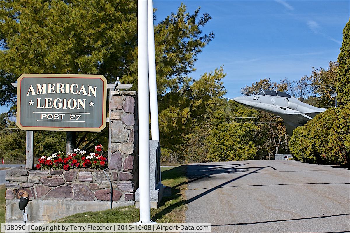 158090, Douglas TA-4J Skyhawk C/N 14127, Preserved at American Legion Post  27 in Middlebury, Vermont