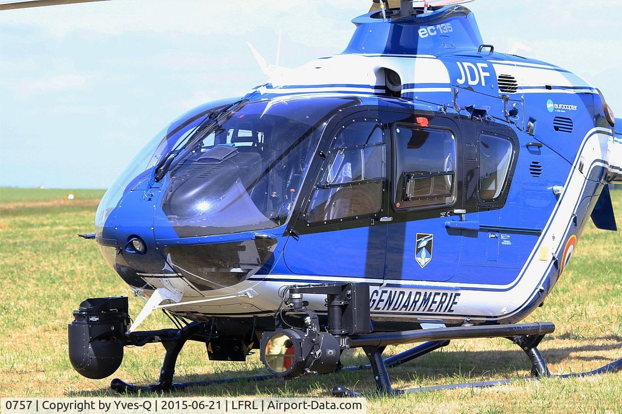 0757, 2009 Eurocopter EC-135T-2 C/N 0757, Eurocopter EC-135T-2, Close view of optronic camera, Lanvéoc-Poulmic (LFRL) Open day i2015