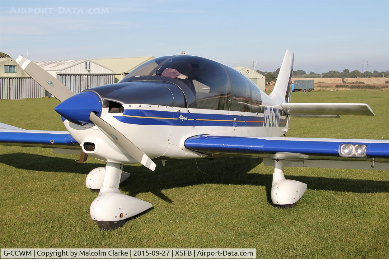 G-CCWM, 2000 Robin DR-400-180 Regent Regent C/N 2457, Robin DR-400-180 Regent at Fishburn Airfield, September 27th 2015.