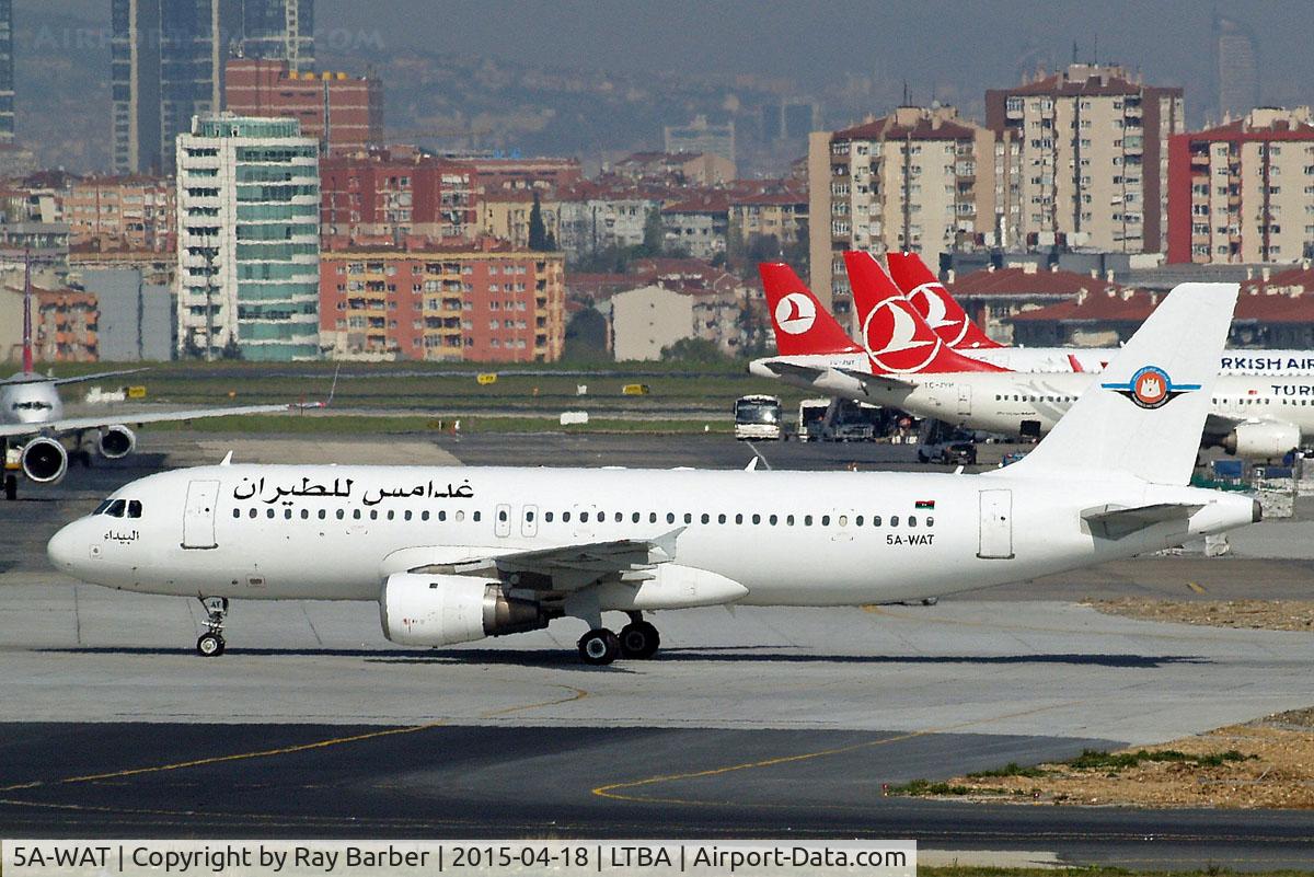 5A-WAT, 1993 Airbus A320-212 C/N 438, Airbus A320-212 [0438] (Ghadames Air Transport) Istanbul-Ataturk~TC 18/04/2015