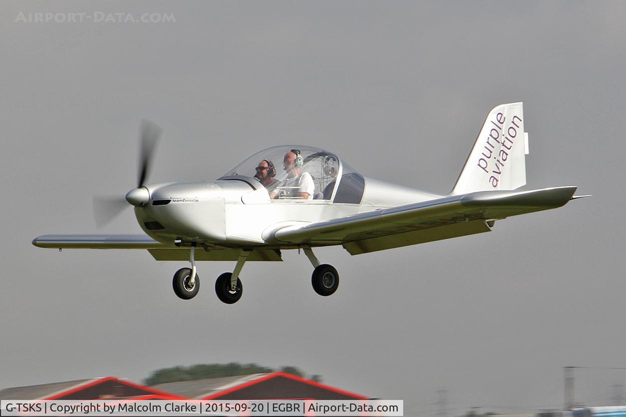 G-TSKS, 2009 Cosmik EV-97 TeamEurostar UK C/N 3320, Cosmik EV-97 Teameurostar UK at The Real Aeroplane Club's Helicopter Fly-In, Breighton Airfield, September 20th 2015.