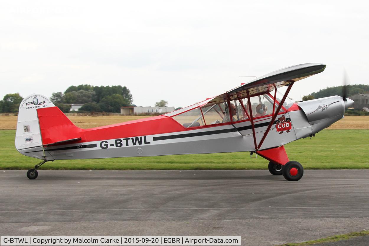 G-BTWL, 1992 Wag-Aero Sport Trainer C/N PFA 108-10893, Wag-Aero Sport Trainer at The Real Aeroplane Club's Helicopter Fly-In, Breighton Airfield, September 20th 2015.