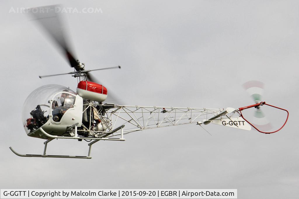 G-GGTT, 1970 Agusta AB-47G-4A C/N 2538, Agusta AB-47G-4A at The Real Aeroplane Club's Helicopter Fly-In, Breighton Airfield, September 20th 2015.