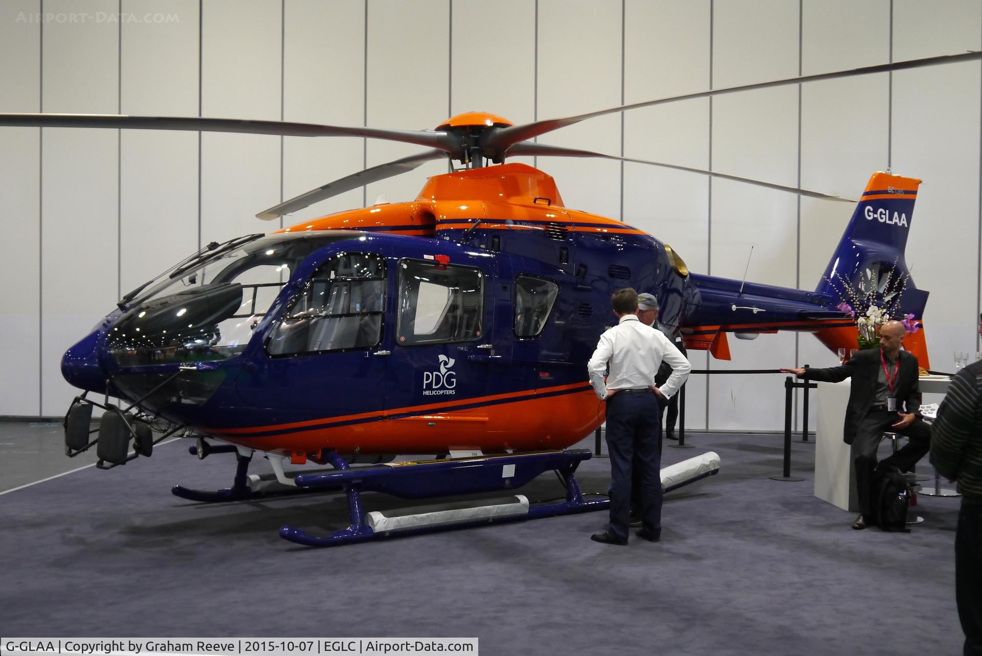 G-GLAA, 2015 Airbus Helicopters EC-135T-2+ C/N 1196, On show at Helitech 2015.