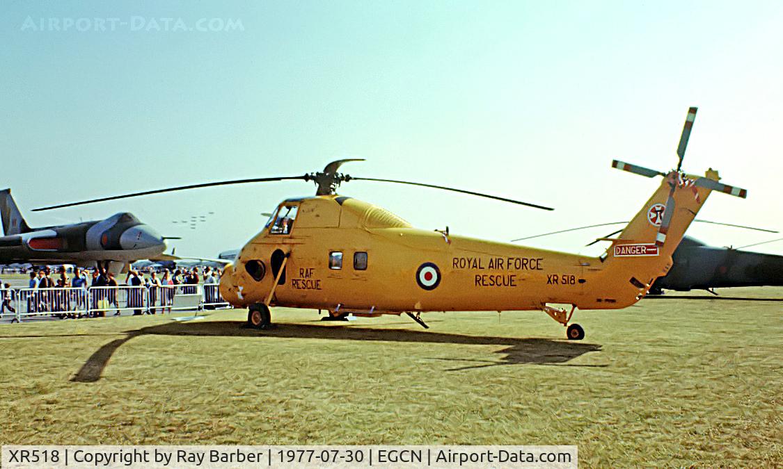 XR518, 1964 Westland Wessex HC.2 C/N WA140, Westland WS.58 HC.2 Wessex [WA140] (Royal Air Force) RAF Finningley~G 30/07/1977. From a slide.