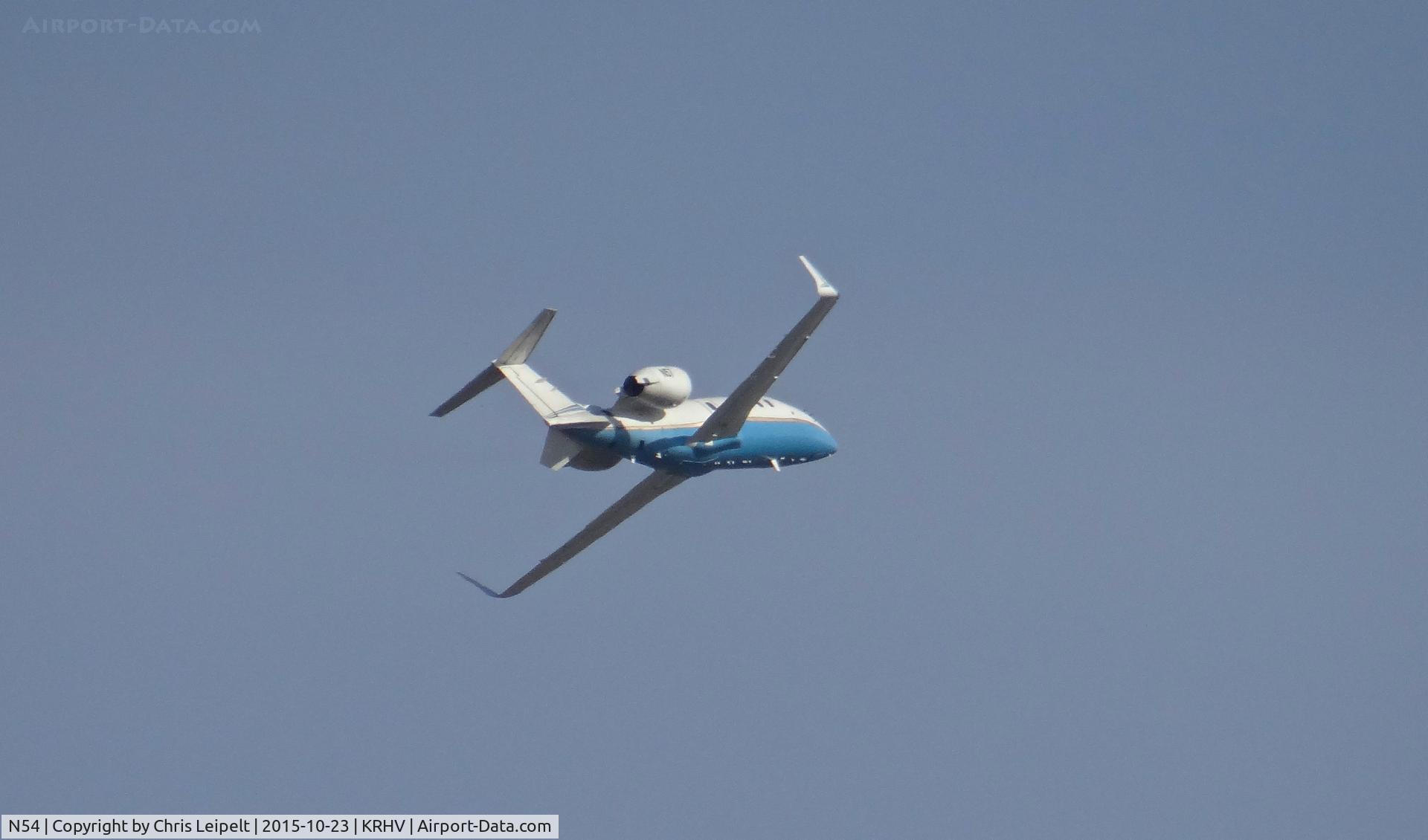 N54, 1993 Learjet Inc 60 C/N 009, FAA's 1993 Learjet 60 on approach to Reid Hillview Airport, San Jose, CA. They were testing the PAPIs.