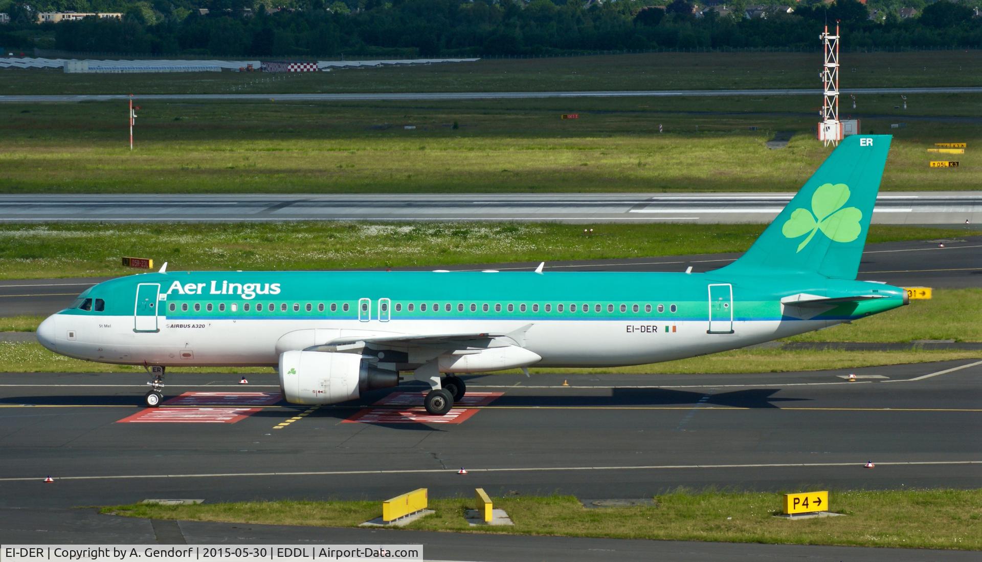 EI-DER, 2005 Airbus A320-214 C/N 2583, Aer Lingus, is here at Düsseldorf Int'l(EDDL)