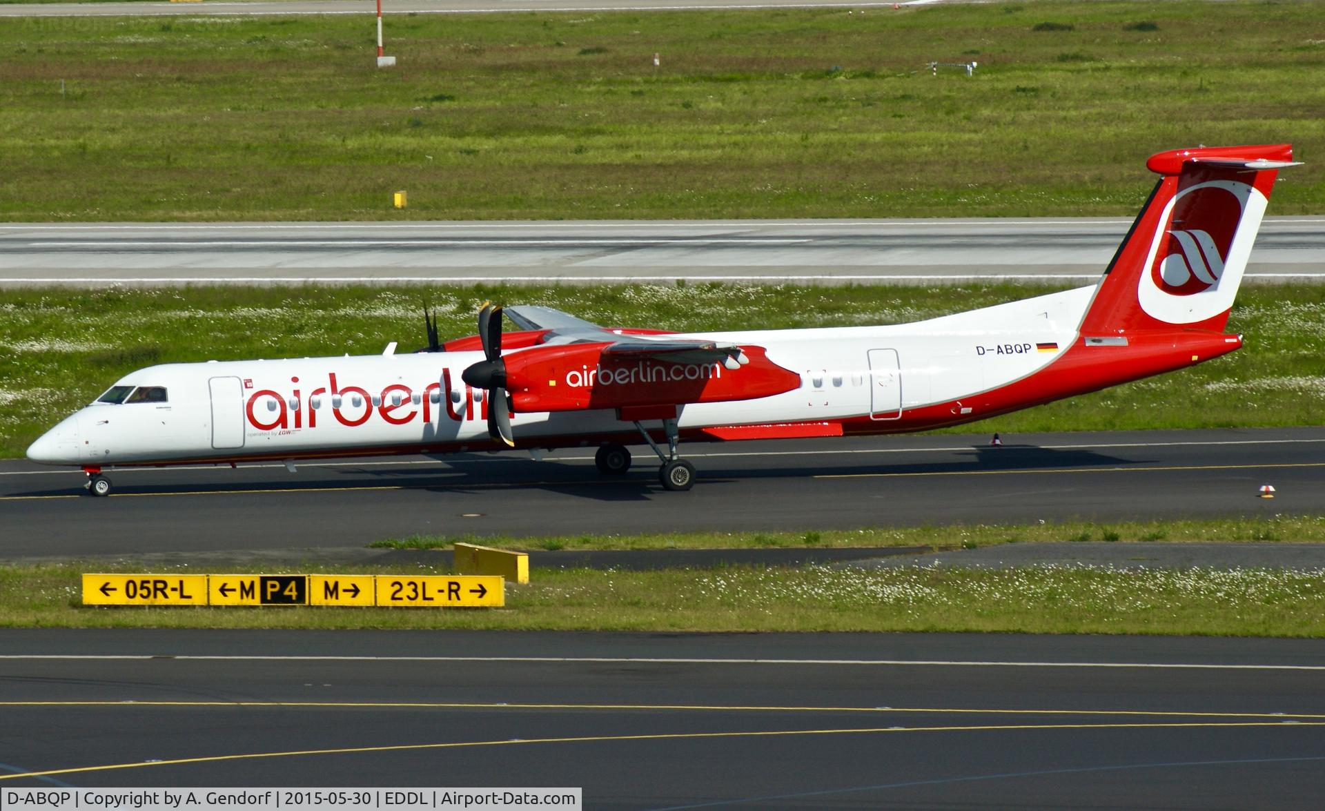 D-ABQP, 2006 De Havilland Canada DHC-8-402Q Dash 8 C/N 4137, Luftfahrtgesellschaft Walter (Air Berlin cs.), seen here at Düsseldorf Int'l(EDDL)