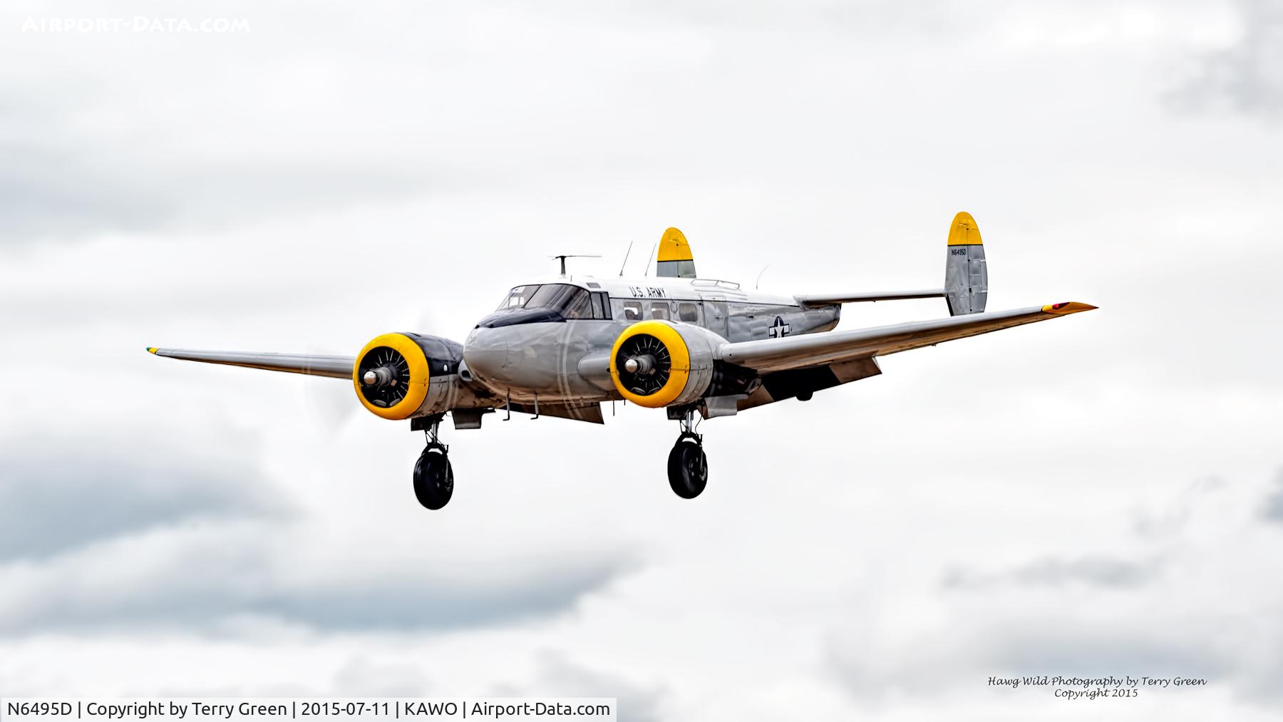 N6495D, 1960 Beech C-45H Expeditor C/N AF-449, 2015 Arlington Fly In