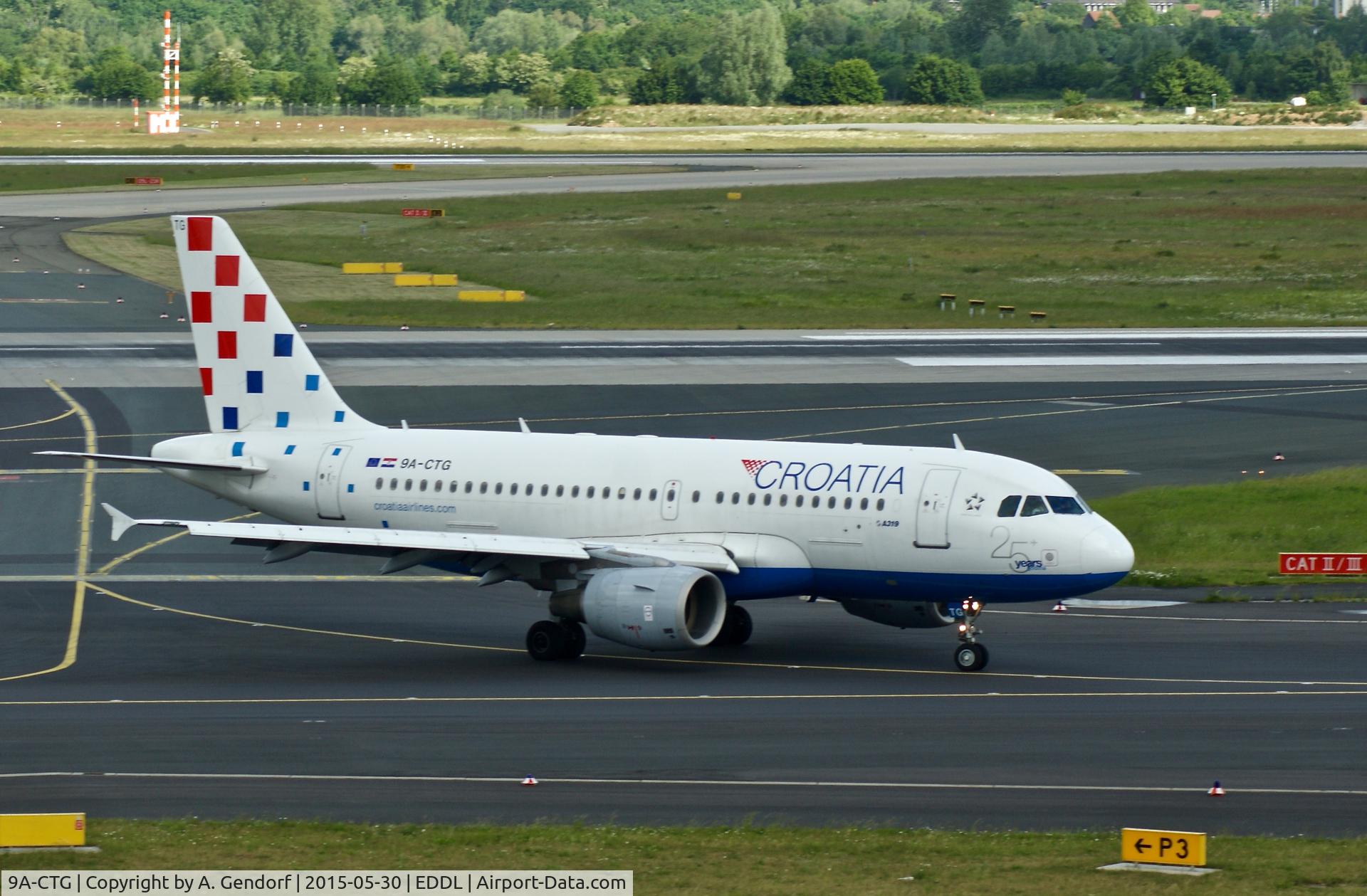 9A-CTG, 1998 Airbus A319-112 C/N 767, Croatia Airlines, seen here shortly after landing at Düsseldorf Int'l(EDDL)