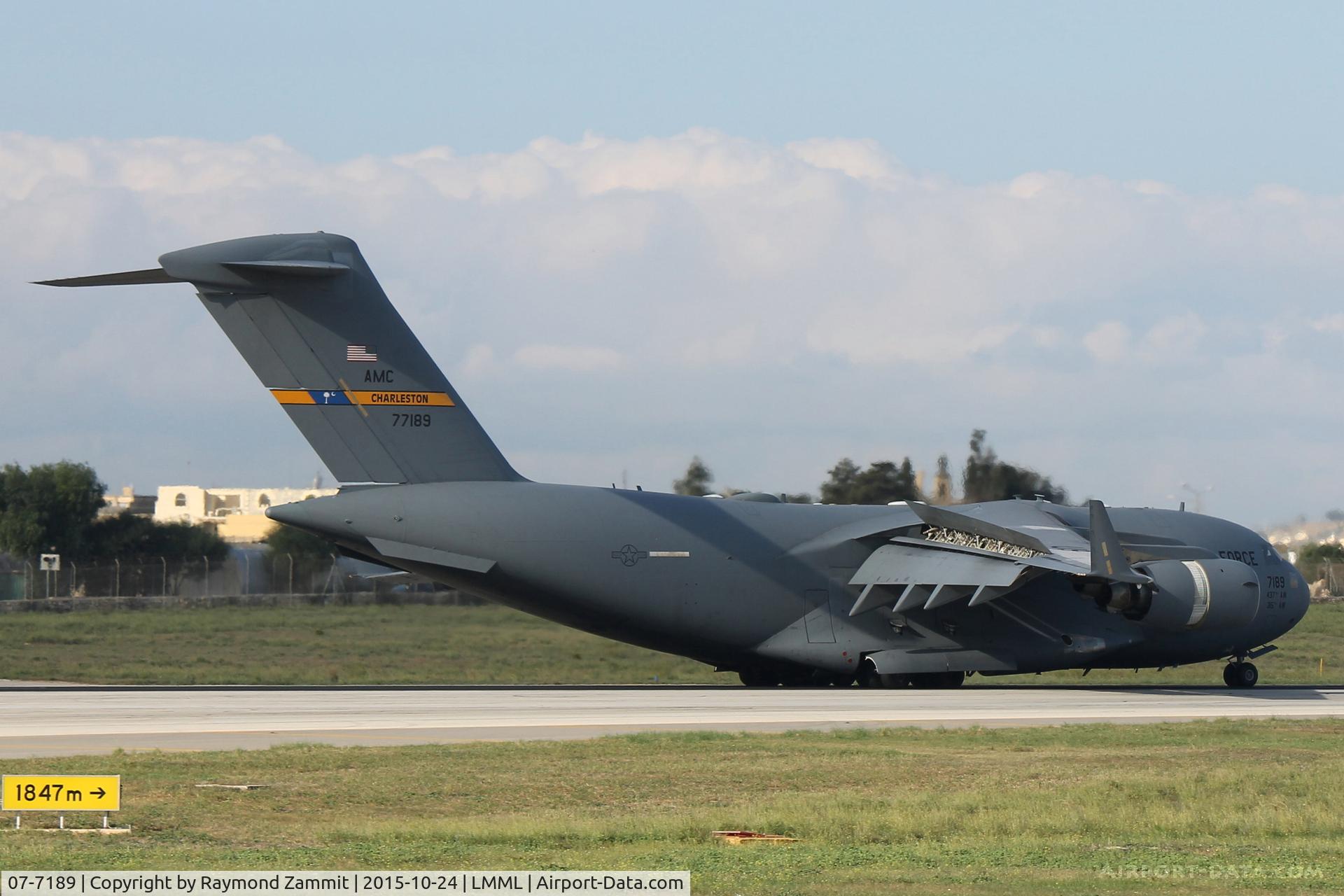 07-7189, 2007 Boeing C-17A Globemaster III C/N P-189, C-17A GlobemasterIII 07-7189 USAF
