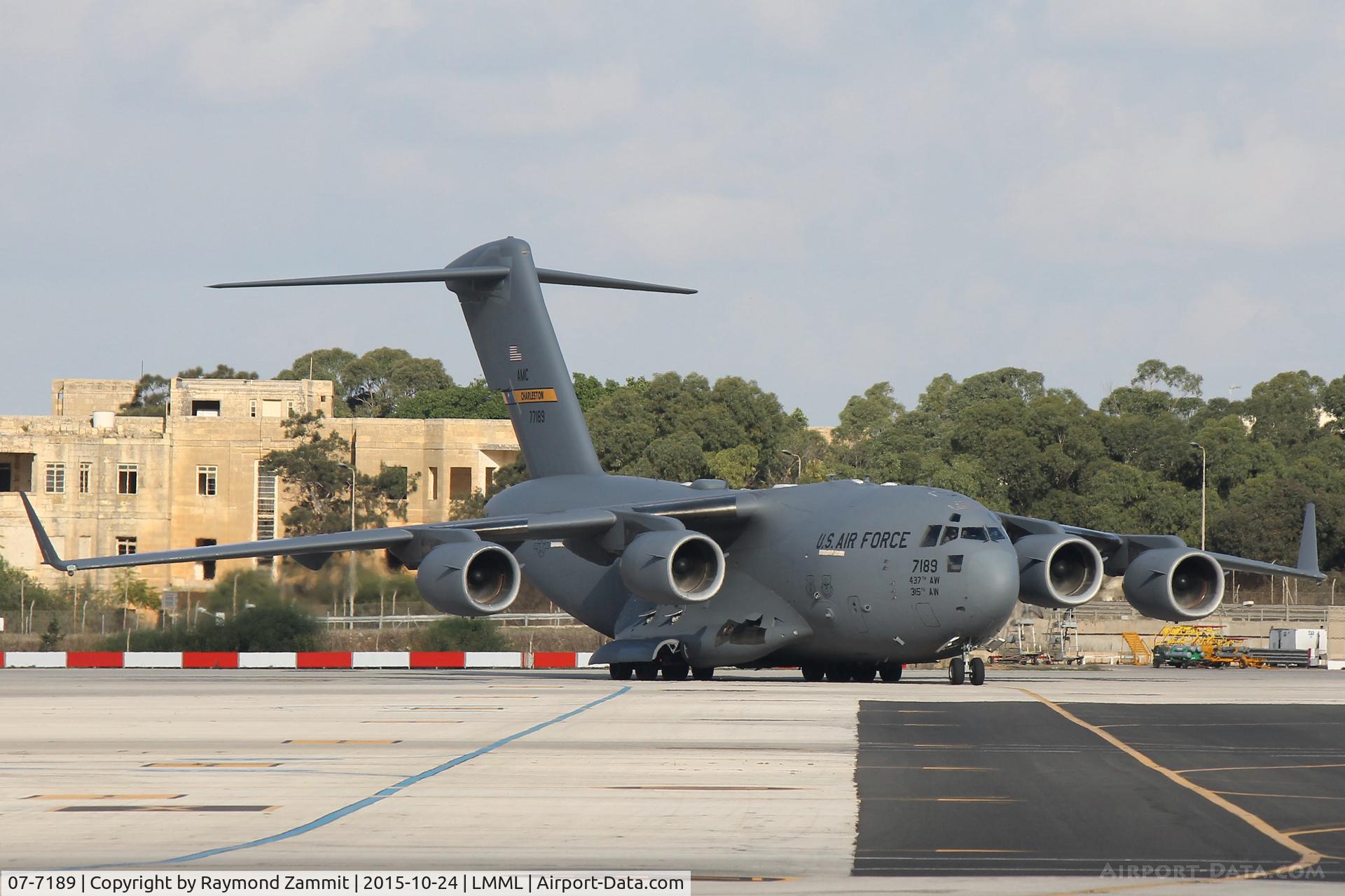 07-7189, 2007 Boeing C-17A Globemaster III C/N P-189, C-17A GlobemasterIII 07-7189 USAF