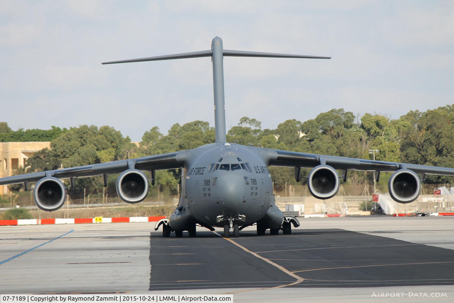 07-7189, 2007 Boeing C-17A Globemaster III C/N P-189, C-17A GlobemasterIII 07-7189 USAF