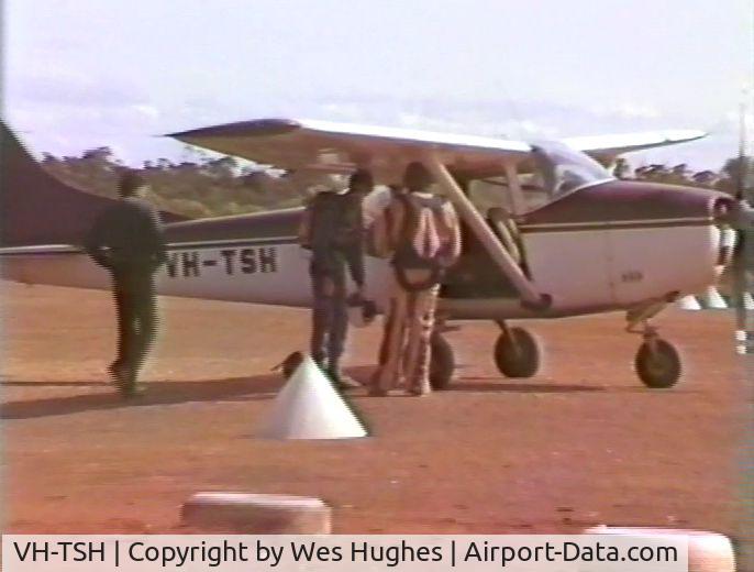 VH-TSH, 1962 Cessna 182E Skylane C/N 18254356, 'Photo' taken from a home video of skydivers getting ready to embark.
Here is a link to my video on youtube, VH-TSH features in the first 2 mins. 
https://www.youtube.com/watch?v=PYsyaAXmUvw&feature=player_detailpage