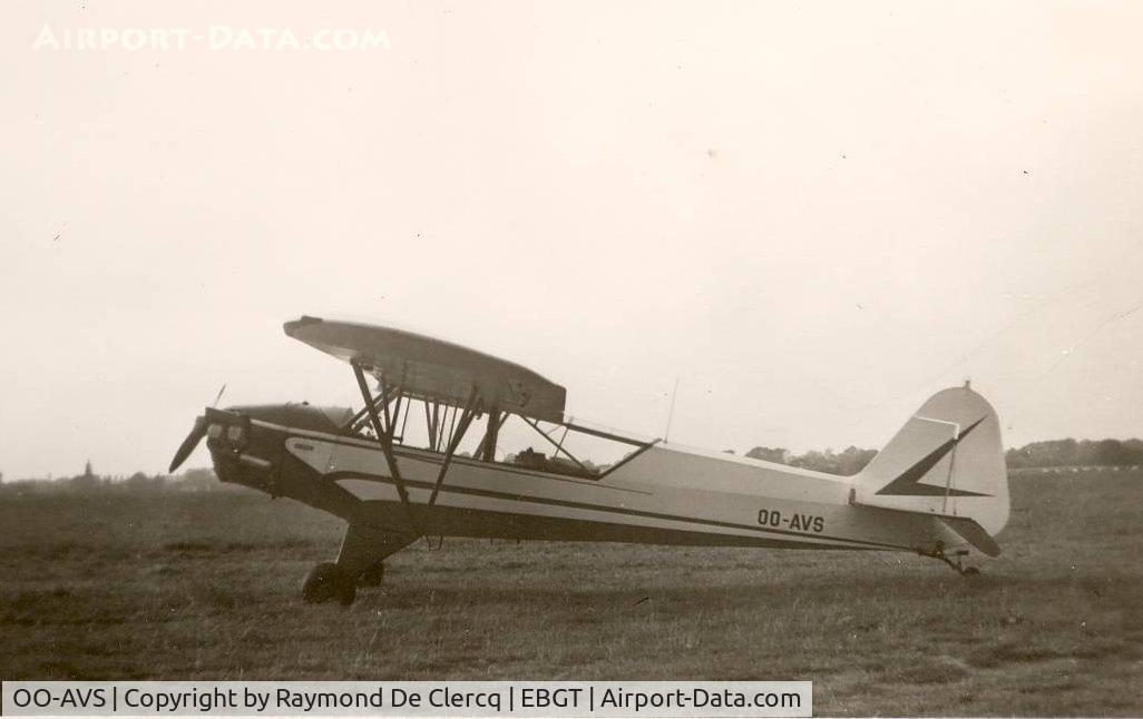 OO-AVS, 1944 Piper L-4J Grasshopper (J3C-65D) C/N 12429, At Ghent airfield in 1966.